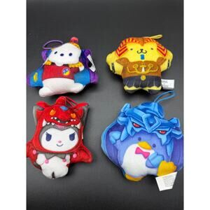 Rare Hello Kitty x Yu-Gi-Oh Plush Keychain Lot Tuxedosam Obelisk Kuromi Sanrio